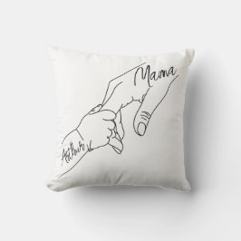 Almofada Mamãe Customizada e Crianças Segurando as Mãos per