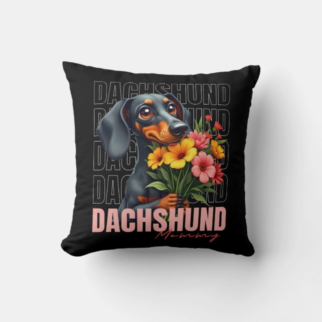 Almofada Mamãe de Dachshund (Frente)