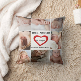 Almofada Mamãe de Dia de as mães | Colagem de Fotografias