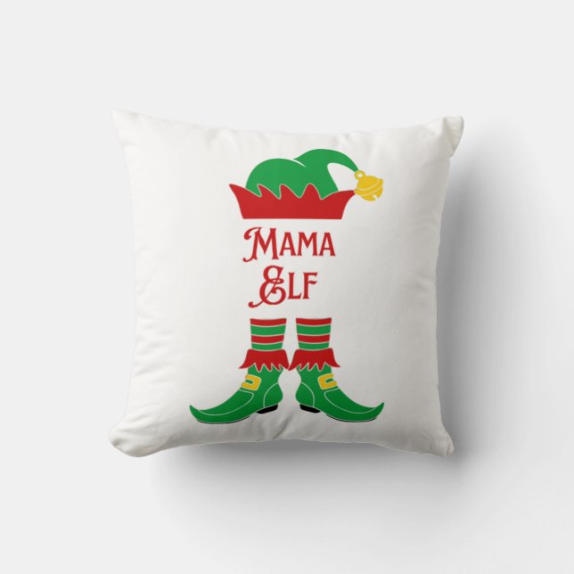 Almofada Mamãe Elfa Natal Adorável (Frente)