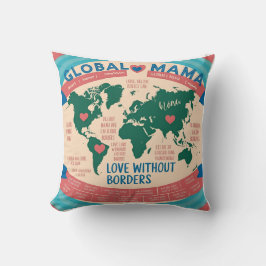 Almofada "Mamãe Global: Amor Sem Fronteiras