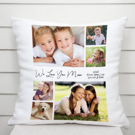 Almofada Mamãe Te Ama Na Colagem De Fotos