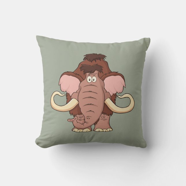 Almofada Mammoth Woolly dos desenhos animados (Frente)