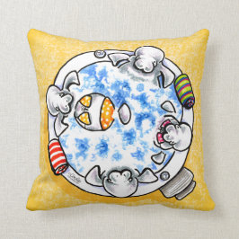 Almofada Manateia Hot Tub Divertido Off-Leash Art™