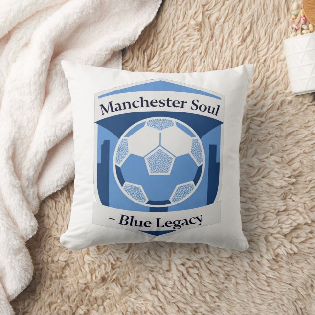 Almofada Manchester Heritage Futebol Cidade, Presente de Fu (Cobertor)
