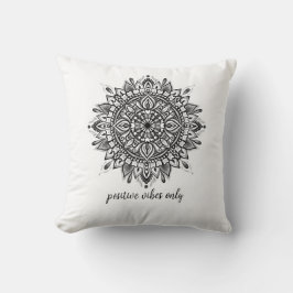 Almofada Mandala Black and White Throw