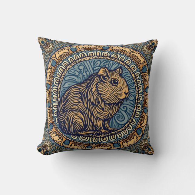 Almofada Mandala Bliss - Guiné Pig Boho Tinyfur (Frente)