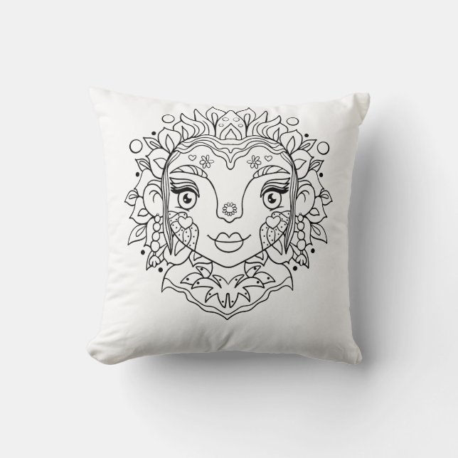 Almofada Mandala da Garota Boho (Frente)