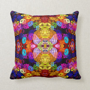 Almofada Mandala do Amarelo-Anjo-Inseto