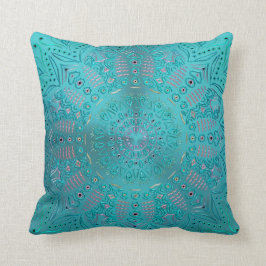 Almofada Mandala do azul de turquesa