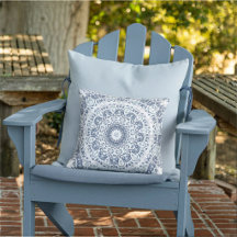 Mandala Floral Azul Empoeirado