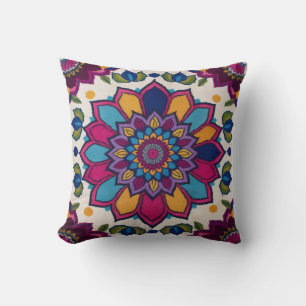 Almofada Mandala Kilim Lumbar Travesseiros: Flair Boêmia