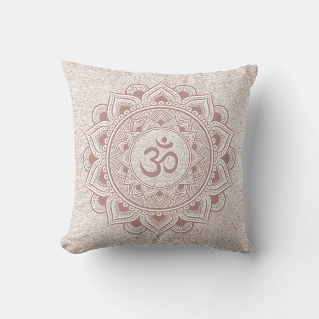 Almofada Mandala Om Yoga Harmony Girly Modern Yogi Studio (Frente)