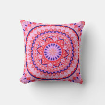 Mandala Rosa Boho Padrão Geométrico Vibrante Amor