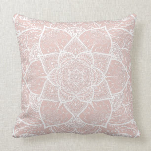Almofada Mandala rosa e branca - Loergann no Mallow