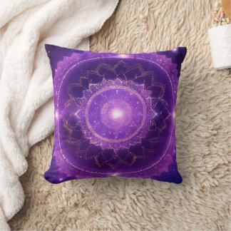 Almofada Mandala Roxo do Chakra da Coroa
