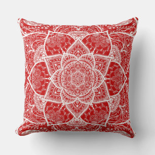 Almofada Mandala Vermelha e Branca - Loergann na Cereja
