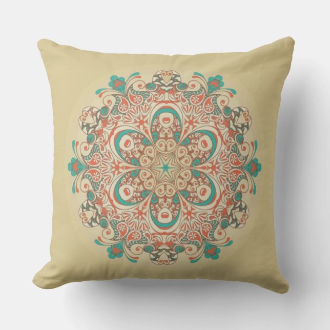 Almofada Mandalas Caleidoscópio Mandala - Travesseiro (Frente)
