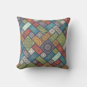 Almofada Mandalas quadrados retângulos mudos cores padrão