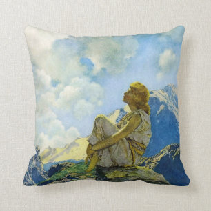 Almofada Manhã, por Maxfield Parrish