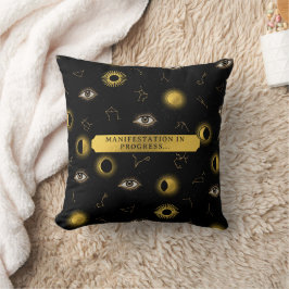 Almofada Manifestação Celestial Sol e Lua Zodiac Olho