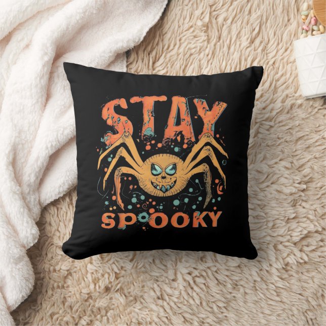 Almofada Mantenha a aranha do Dia das Bruxas Spooky (Cobertor)