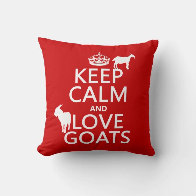 Almofada Mantenha a calma e ame cabras (Frente)
