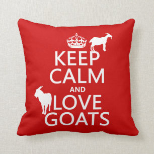 Almofada Mantenha a calma e ame cabras