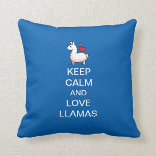 Almofada Mantenha a calma e ame lamas