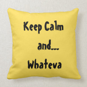 Almofada Mantenha calmo e… travesseiro decorativo das