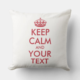 Almofada MANTENHA O CALM Personalizado e o TEXTO