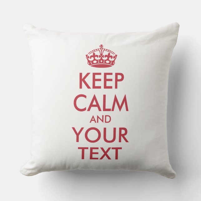 Almofada MANTENHA O CALM Personalizado e o TEXTO (Frente)