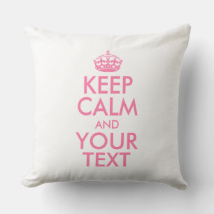 Almofada MANTENHA O CALM Personalizado e o TEXTO