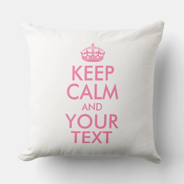 Almofada MANTENHA O CALM Personalizado e o TEXTO (Frente)