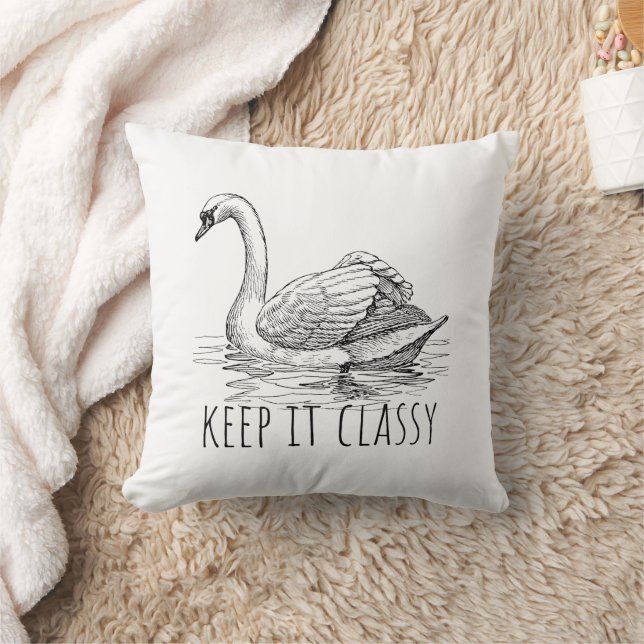 Almofada Mantenha-se Elegante Cisne Elegante (Cobertor)