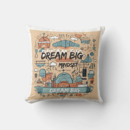 Almofada Mantenha-se Inspirado – Desenhos Motivacionais e I