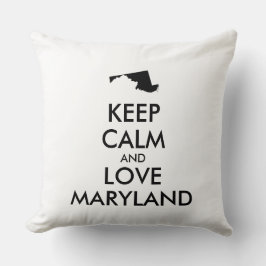Almofada MANTER CALM e AMAR MARYLAND personalizáveis