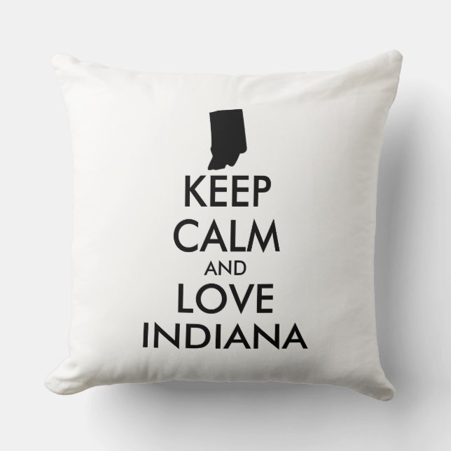 Almofada MANTER CALMA E AMOR personalizáveis INDIANA (Frente)