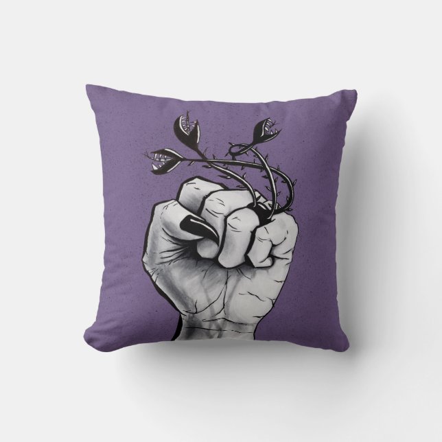 Almofada Mão Testemunha Com Unhas Pretas E Anel Monstro (Frente)