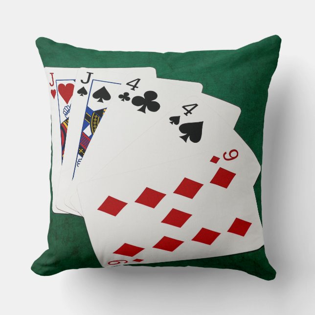 Almofada Mãos-Poker - Dois Pares - Tomada, Quatro (Frente)