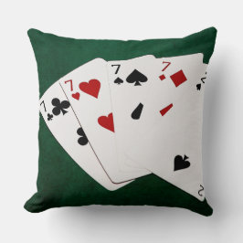 Almofada Mãos Poker - Quatro De Um Tipo - Sete E Dois