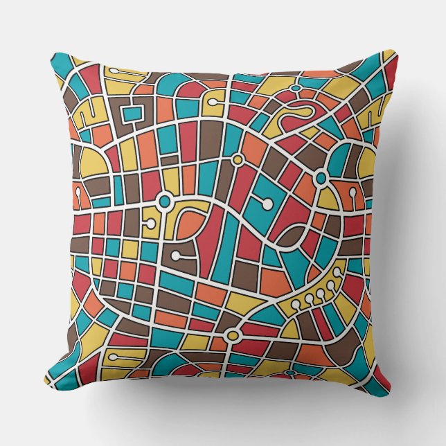 Almofada Map Pattern 030520 - Cores 03 (Frente)