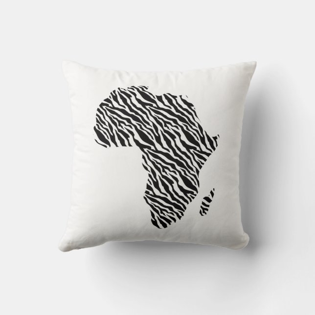 Almofada Mapa Africano do Orgulho Zebra Padrão (Verso)