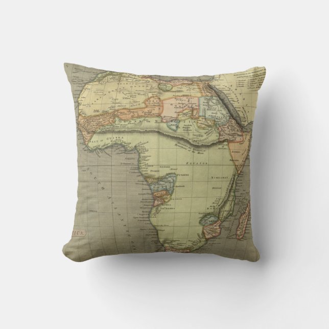 Almofada Mapa antigo antigo inspirado (Frente)
