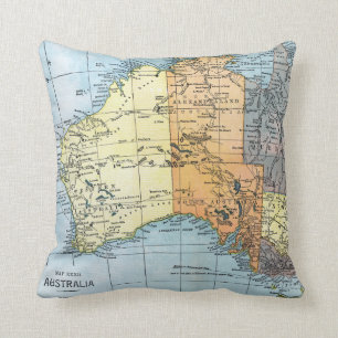 Almofada MAPA: AUSTRÁLIA, c1890