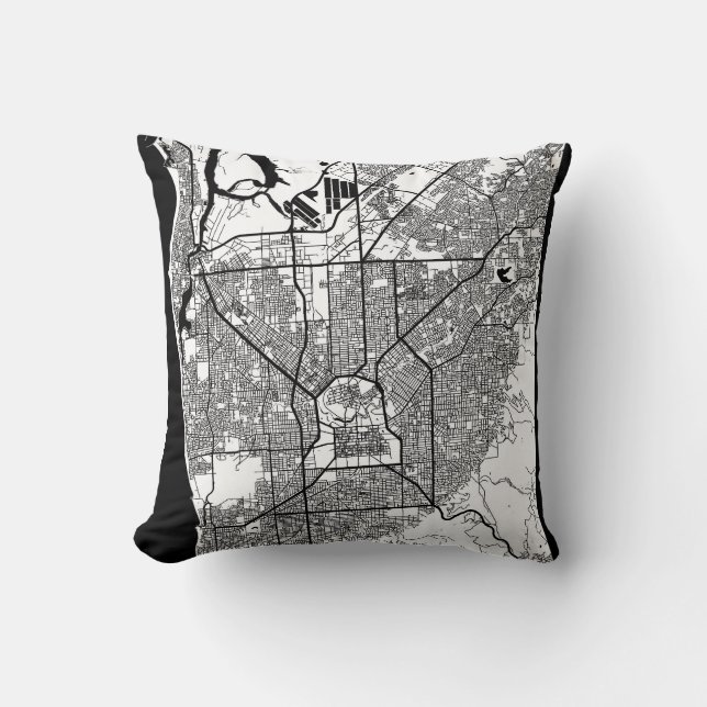 Almofada Mapa da Cidade de Adelaide Austrália (Frente)