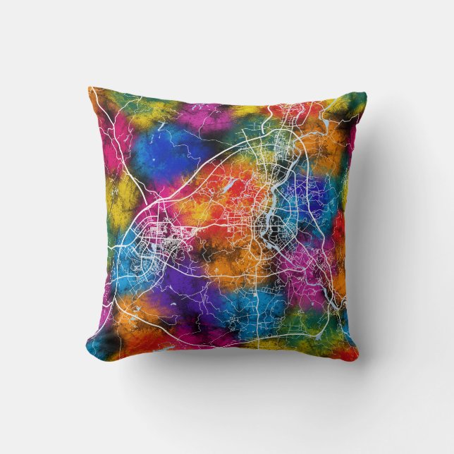 Almofada Mapa da cidade de Guilin China (Frente)