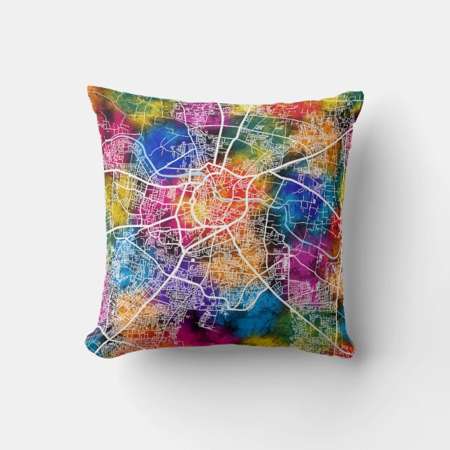 Almofada Mapa da cidade de Nashik Maharashtra (Frente)