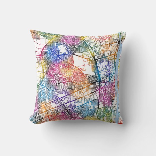 Almofada Mapa da Cidade do Egito (Frente)