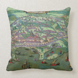 Almofada Mapa de Alexandria, 'de Civitates Orbis Terrarum